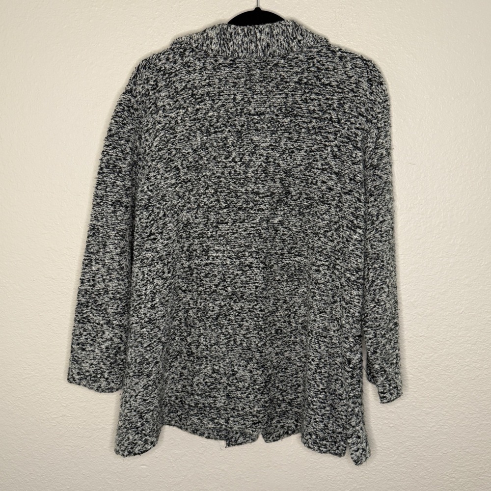 Maggie Sweet Womens 2X Black Speckled Knit Sweater Artsy Lagenlook Cozy Layering - Picture 2 of 7